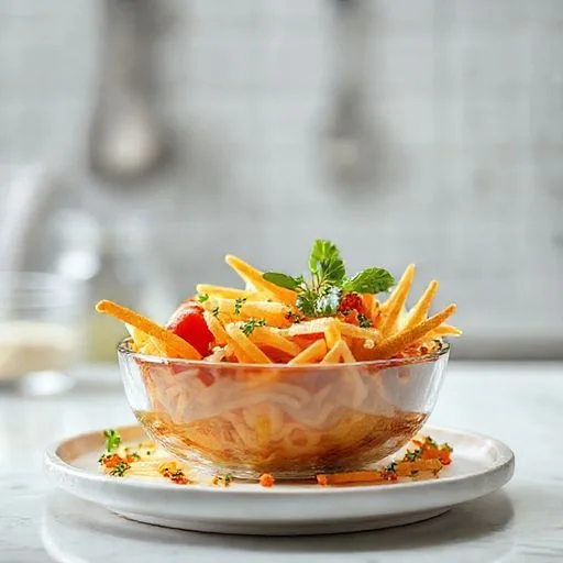 An expansive, high-angle landscape shot of rolling, sun-drenched hills covered in vibrant, lush vineyards or meticulously cultivated terraced fields of heirloom grains, with a winding dirt path leading into the distance. The sky is a clear, warm blue. The image conveys vastness, natural beauty, and the origin of premium ingredients, illustrating the brand's commitment to ethical sourcing and the journey from natural origins to the plate.